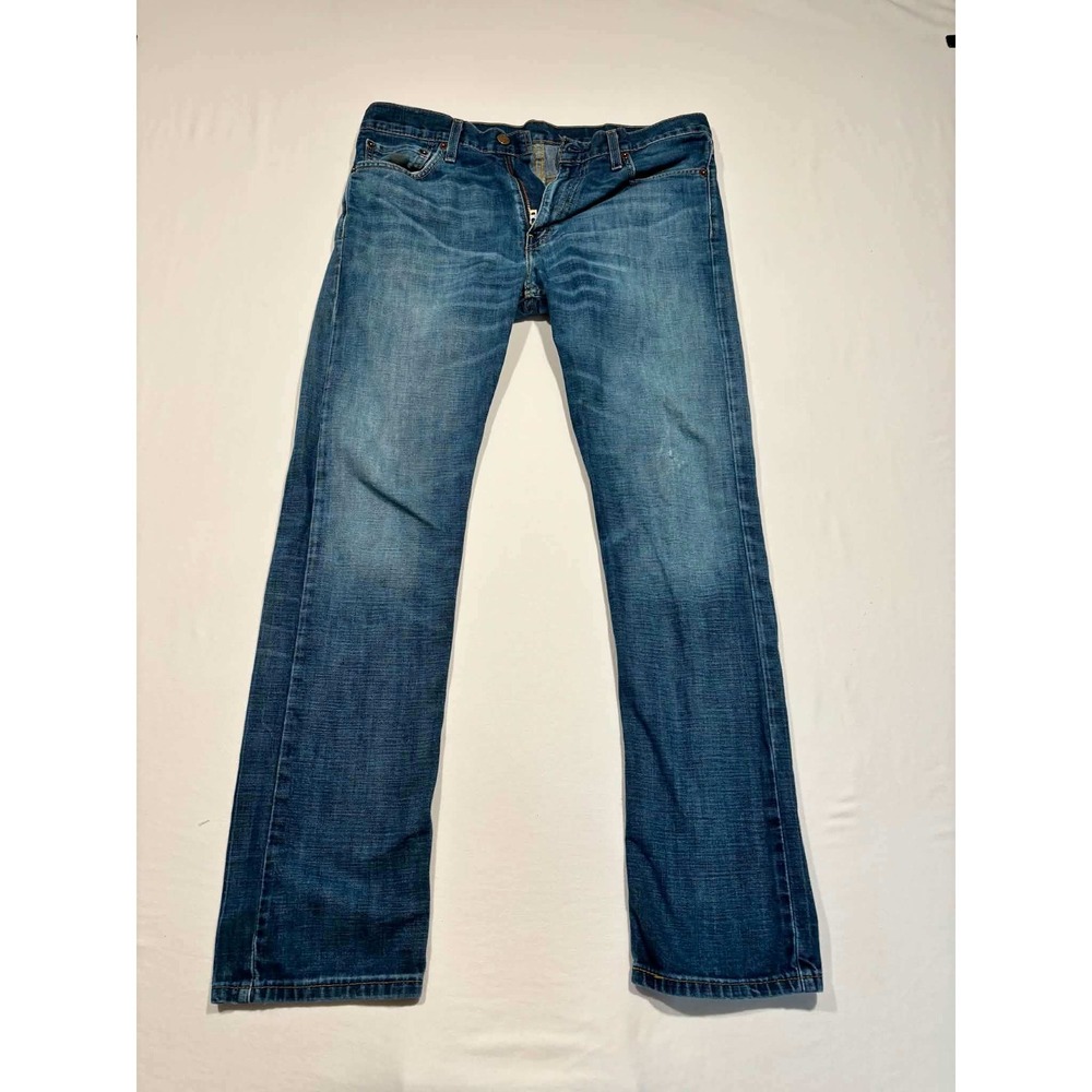 Levis 513 Slim Fit Blue Jeans Mens W33 L32 Medium Wash Denim